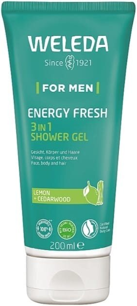 Гель для душа Weleda For Men 3 в 1 Energy Fresh для чоловіків, 200 мл