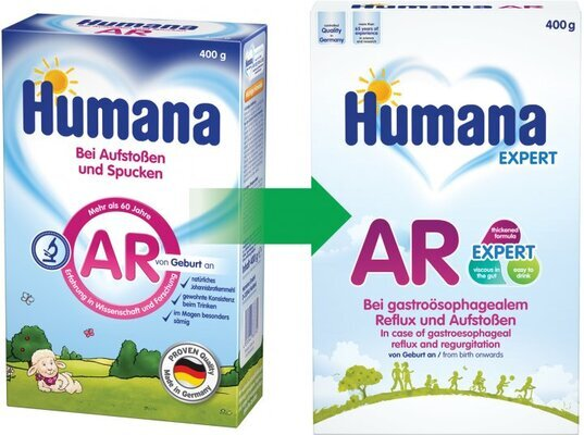 Суміш суха молочна Humana AR Expert при зригуванні, для дітей від народження, 400 г