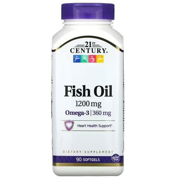 Риб'ячий жир 21st Century Fish Oil Omega 3 1200 мг, 90 желатинових капсул