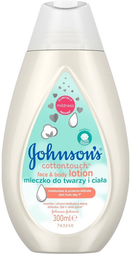 Молочко для обличчя і тіла Johnson's Baby Ніжність бавовни, 300 мл