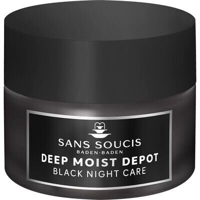 Крем для обличчя Sans Soucis Deep Moist Depot для нормальної сухої шкіри чорний нічний, 50 мл
