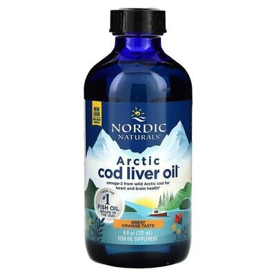 Риб'ячий жир з печінки тріски Nordic Naturals Arctic Cod Liver Oil смак апельсину, 237 мл