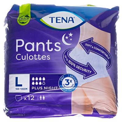 Підгузки-трусики для дорослих Tena Pants Plus Night Large, 12 штук