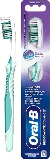 Зубна щітка Oral-B 3D White Advanced Відбілювання середня, 1 шт