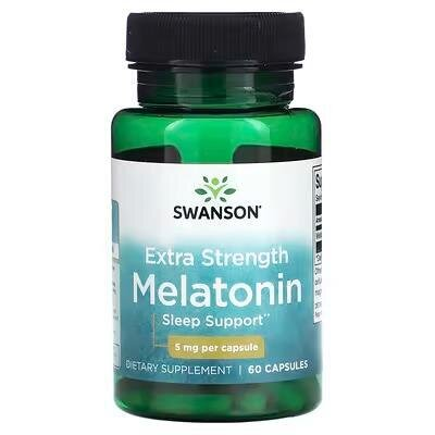 Мелатонін Swanson Melatonin Extra Strength 5 мг, 60 капсул