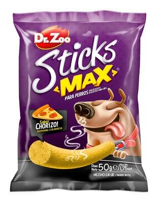 Ласощі для собак Dr.Zoo Sticks max Палички зі смаком пепероні, 50 г