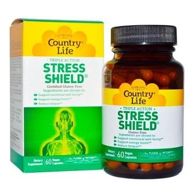 Натуральна добавка Country Life Stress Shield, 60 капсул