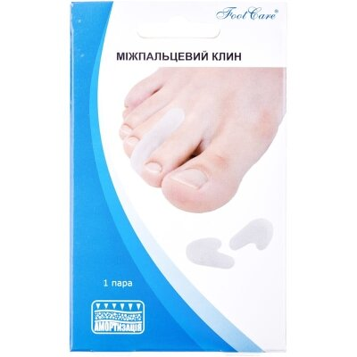 Клин міжпальцевий Foot Care SA-9011 силіконовий, розмір L (39 - 46), 1 пара