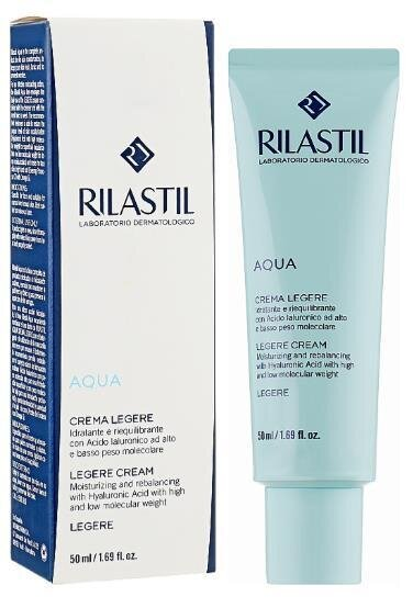 Крем для обличчя Rilastil Aqua живильний для відновлення водного балансу для нормальної та комбінованої шкіри, 50 мл