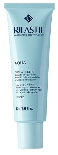 Крем для обличчя Rilastil Aqua живильний для відновлення водного балансу для нормальної та комбінованої шкіри, 50 мл