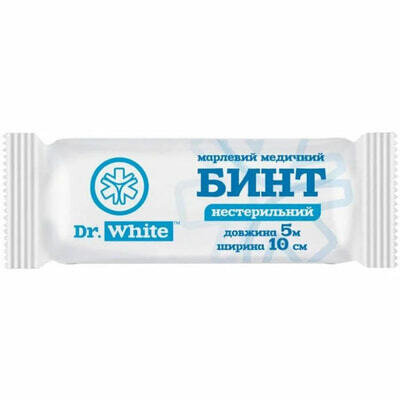 Бинт марлевий медичний Dr.White нестерильний 5 м х 10 см