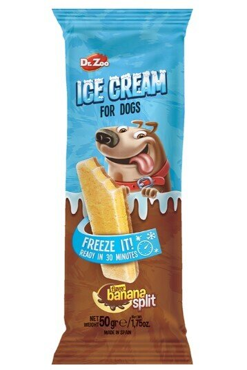 Ласощі для собак Dr.Zoo Ice Cream Морозиво зі смаком банана, 50 г