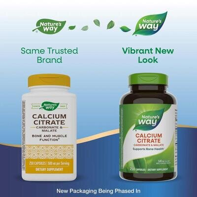 Кальцію цитрат Nature's Way Calcium Citrate 250 мг, 250 капсул