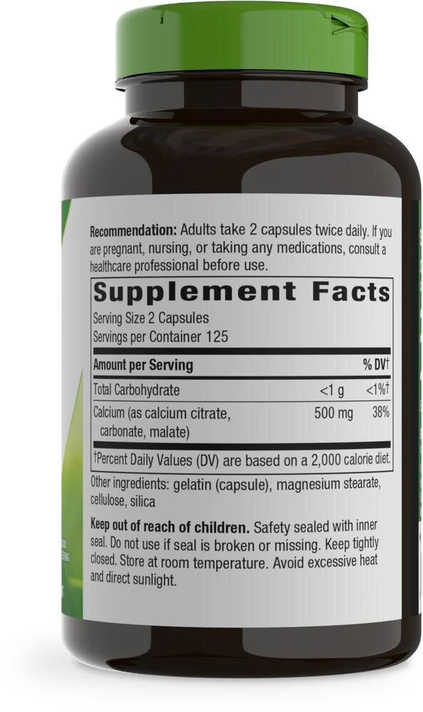 Кальцію цитрат Nature's Way Calcium Citrate 250 мг, 250 капсул
