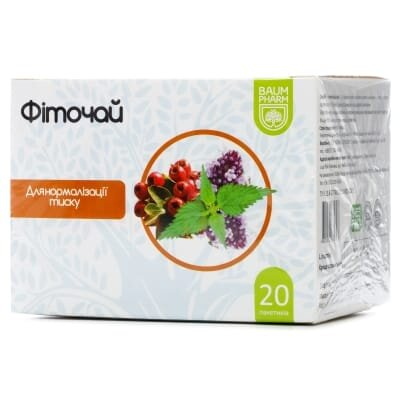 Фіточай Baum Pharm №6 тиск-норма по 1.5 г №20 у філ.-пак.