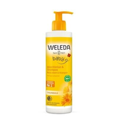 Шампунь-гель дитячий Weleda Baby Calendula Календула для волосся та тіла, 400 мл