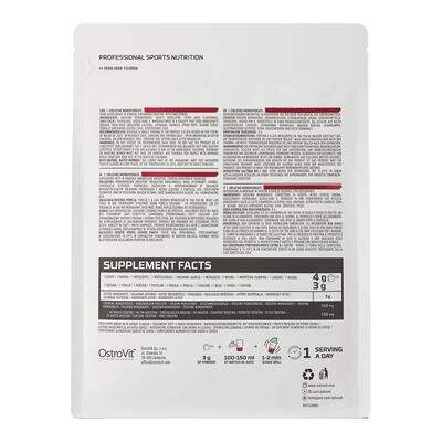 Креатин моногідрат OstroVit Creatine Monohydrate вишня, 500 г