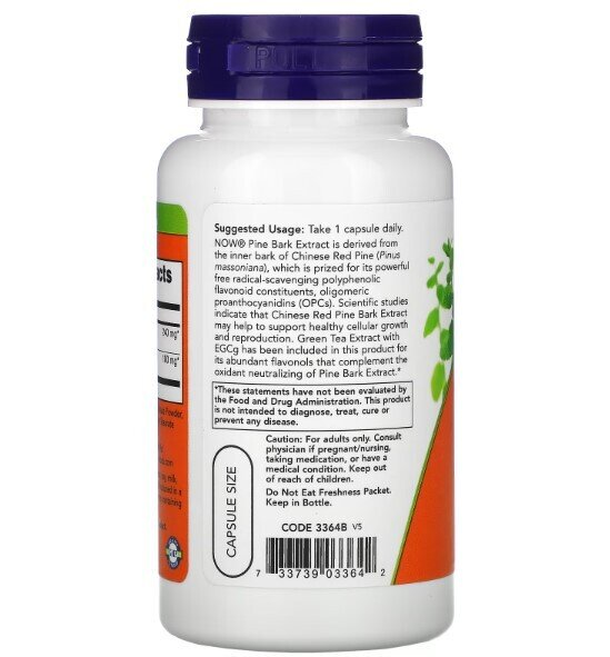 Соснової кори екстракт NOW Pine Bark Extract 240 мг вег. капсули №90