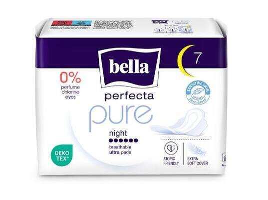 Прокладки гігієнічні Bella Perfecta Pure Night, 7 шт