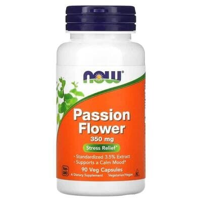 Пасифлори квітки NOW Passion Flower 350 мг вег. капсули №90