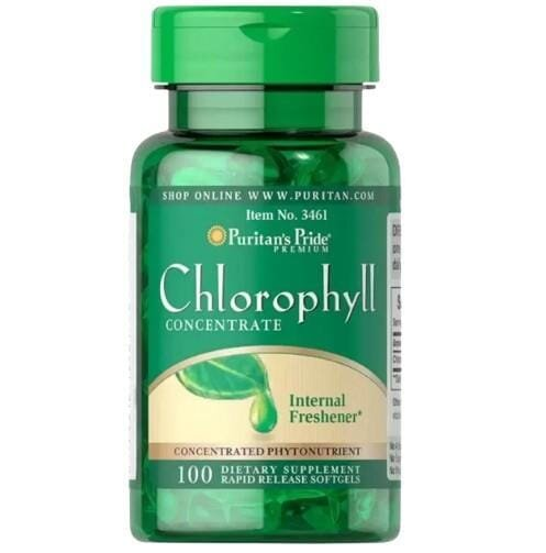 Концентрат хлорофілу Puritan's Pride Chlorophyll Concentrate 50 мг, 100 гелевих капсул