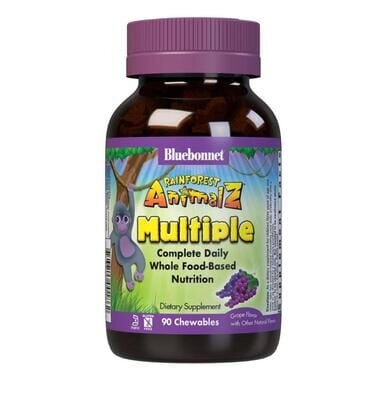 Мультивітаміни для дітей Bluebonnet Nutrition Rainforest Animalz Multiple, смак винограду, 90 жувальних цукерок