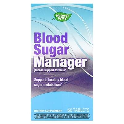 Комлекс Nature's Way Blood Sugar Manager для нормалізації рівня цукру в крові, 60 веганських таблеток
