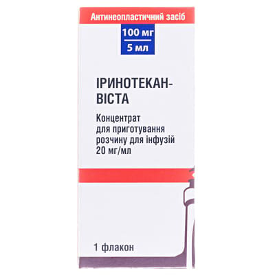 Іринотекан-Віста концентрат д/приг. р-ну д/інф. 20 мг/мл (100 мг) по 5 мл №1 у флак.