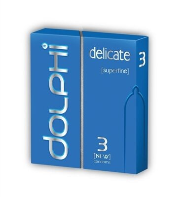 Презервативи Dolphi Lux Delicate Superfine особливо тонкі, 3 штуки