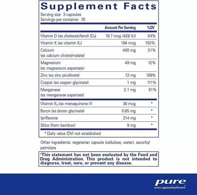 Вітаміни при остеопороз Pure Encapsulations CAL + Ipriflavone, 350 капсул