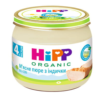 Пюре м'ясне HiPP з індички, 80 г