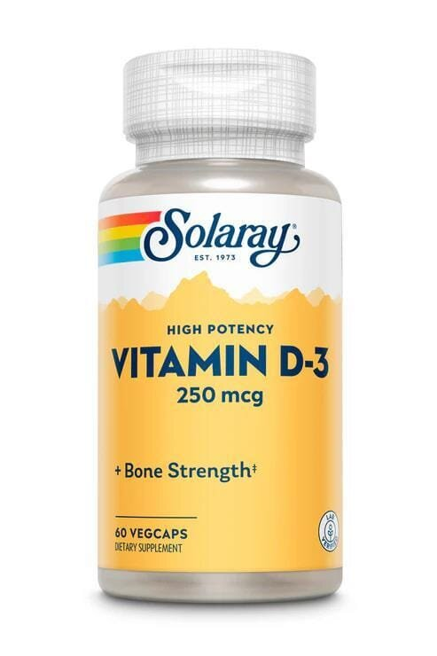 Вітамін D3 Solaray Vitamin D3 10000, 60 веганських капсул