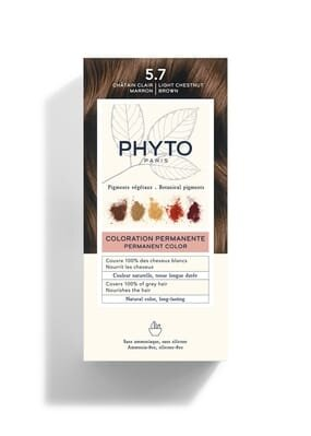 Крем-фарба Phyto Phytocolor, тон 5.7 світлий шатен каштановий, 60 мл + 40 мл