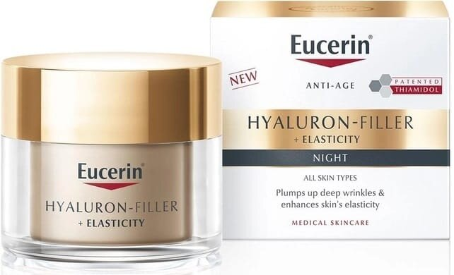 Крем для обличчя Eucerin Hyaluron Filler + Elasticity нічний для біоревіталізації та підвищення пружності шкіри (69678), 50 мл