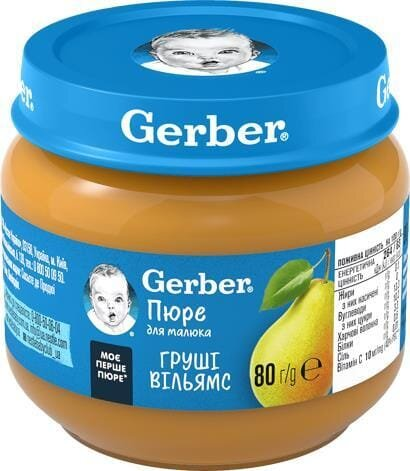 Пюре фруктове Gerber Груші Вільямс, 80 г