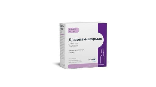 Діазепам-Фармак розчин д/ін. 5 мг/мл по 2 мл №10 в амп.