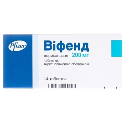 Віфенд таблетки, в/плів. обол. по 200 мг №14 (7х2)