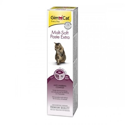 Паста GimCat Malt-Soft Екстра для виведення шерсті, 100 г