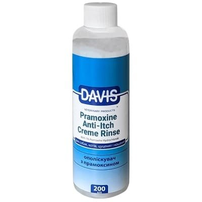 Кондиціонер Davis Pramoxine Anti-Itch Creme Rinse від сверблячки з 1% прамоксин гідрохлоридом для собак та котів, 200 мл