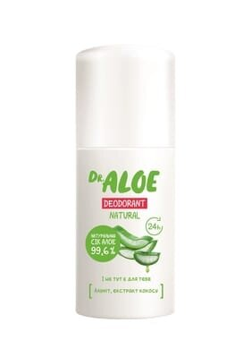 Дезодорант кульковий Dr. Aloe натуральний, 50 мл