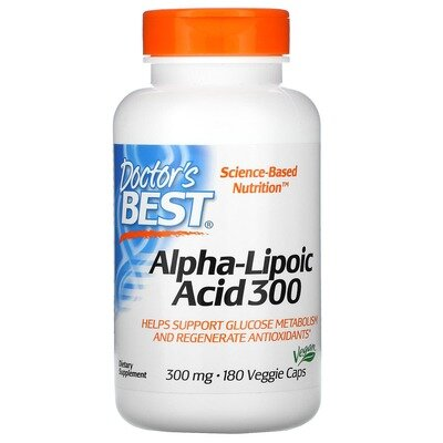 Альфа-ліпоєва кислота Doctor's Best Alpha-Lipoic Acid 300 мг, 180 капсул