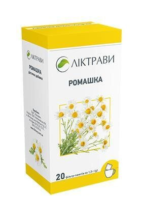 Ромашка фіточай по 1.3 г №20 у філ.-пакетах.
