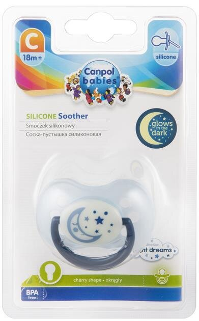 Пустушка силіконова Canpol Babies Night dreams кругла 22/641, 18+ місяців, 1 шт