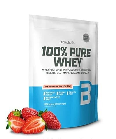 Протеїн Biotech 100% Pure Whey strawberry, 1 кг