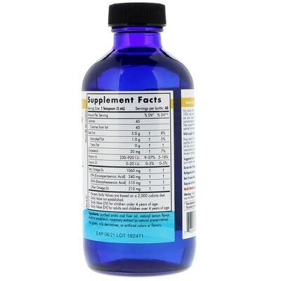Риб'ячий жир з печінки тріски Nordic Naturals Arctic Cod Liver Oil смак лимону, 237 мл
