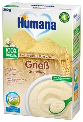 Каша безмолочна Humana органічна пшенична для дітей з 4 місяців, 200 г