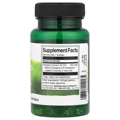 Олія орегано Swanson Oregano Oil, 120 капсул