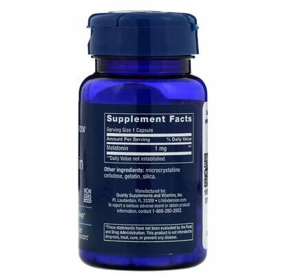 Мелатонін Life Extension Melatonin 1 мг, 60 капсул