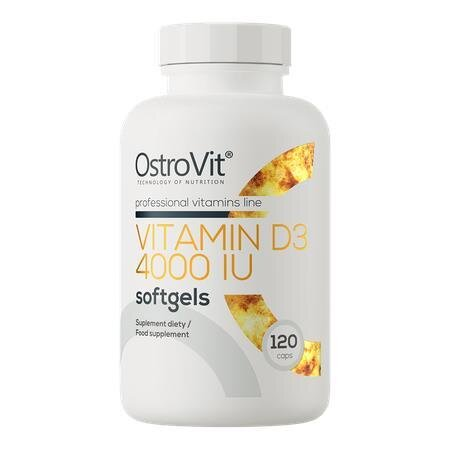 Вітамін Д3 OstroVit Vitamin D3 4000 МО, 120 м'яких капсул