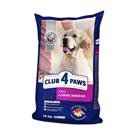 Корм сухий для дорослих собак великих порід Club 4 Paws Преміум, 14 кг